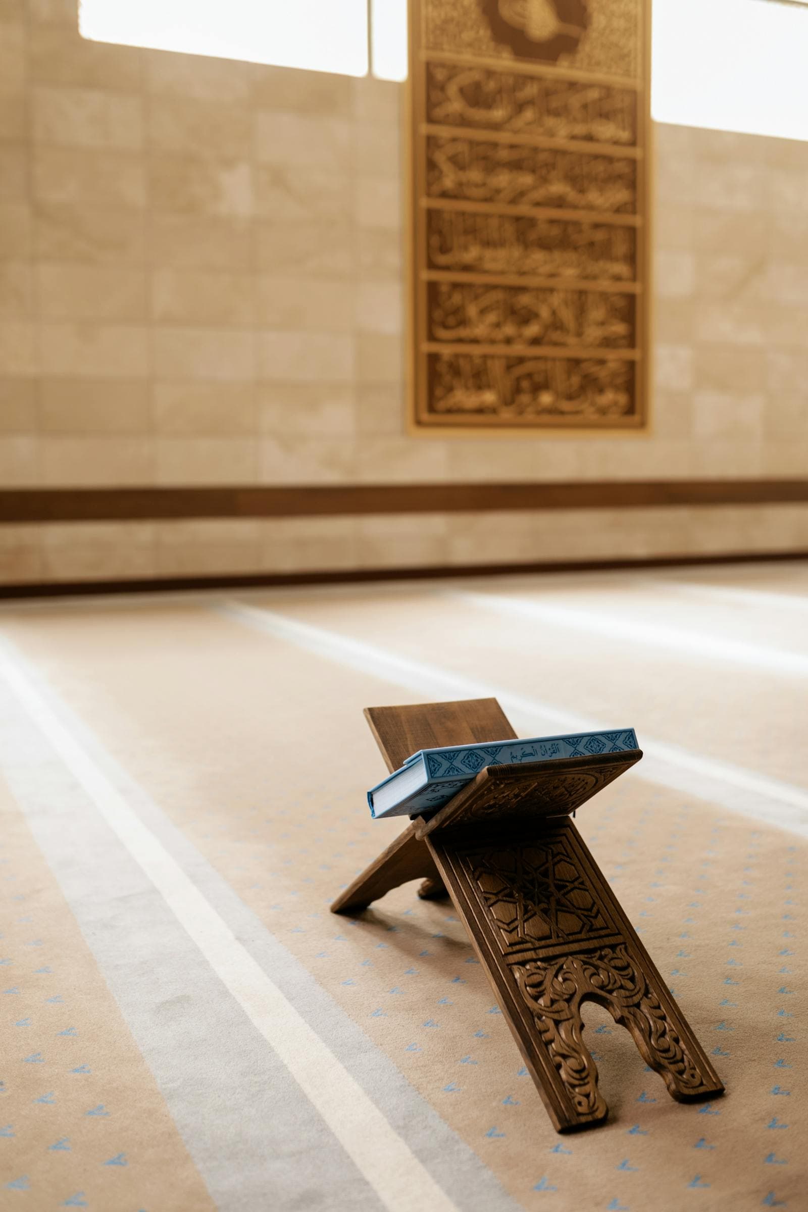 Quran on a wooden stand